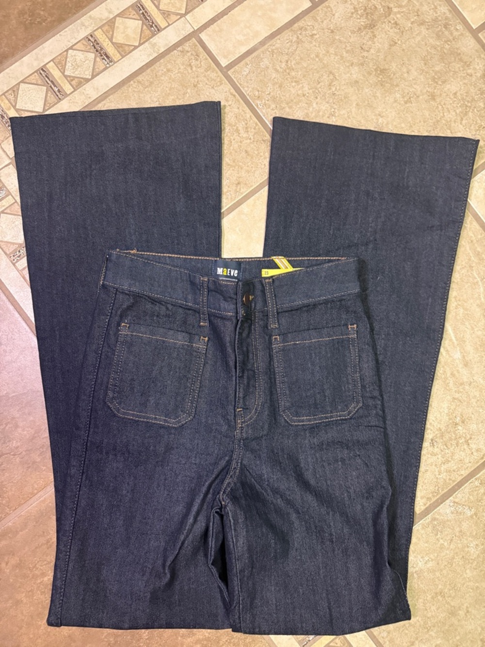Maeve Indigo Wide-Leg Denim Jeans